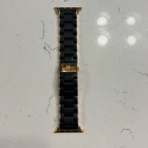 Michele black & rose gold Apple Watch band